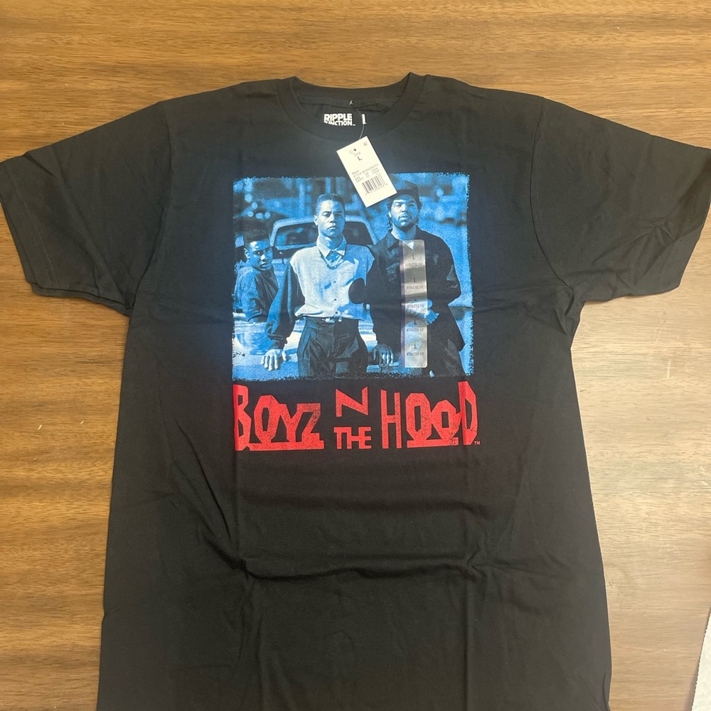 Boyz N the Hood Movie Theme Men's Graphic T-Shirt | Crew Neck Black Large
